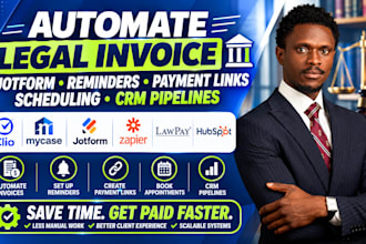 automate legal invoice jotform reminders payment links scheduling CRM pipelines