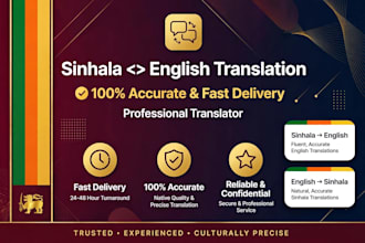 do sinhala to english translation and fast accurate typing