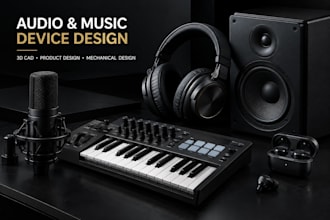 design audio products speakers headphone microphones midi controllers earbud cad