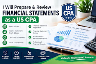 prepare and review financial statements as a US CPA