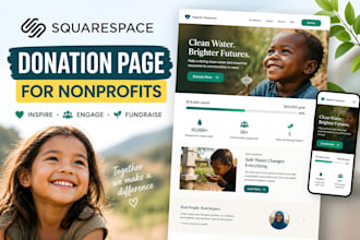 design an impactful squarespace donation fundraising landing page for nonprofits
