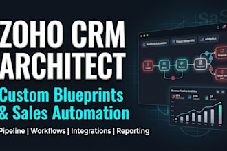 setup zoho crm, design custom blueprints, and automate sales workflows
