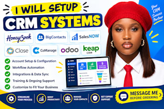 setup monday CRM, front, kylas sales, scoro, salesflare, nimble and folk CRM