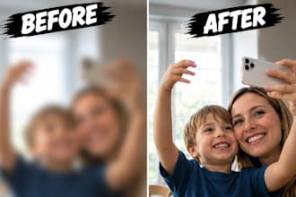 fix blurry photo, sharpen image, enhance photo and increase image resolution