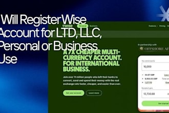 register wise account with ltd, llc personal wise, business wise