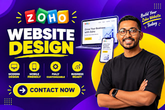 design a professional zoho website using zoho CRM, zoho sites and e commerce