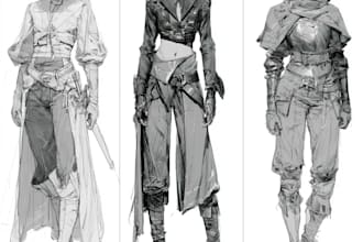 sketch unique monsters and mythical fantasy creatures
