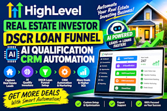 build ghl real estate investor dscr loan funnel ai qualification crm automation