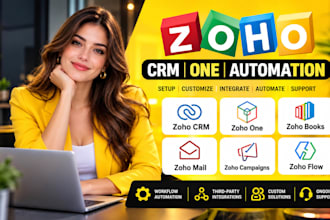 do zoho CRM zoho one zoho book zoho flow zoho mail campaign automation and site
