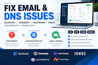 fix bluehost godaddy squarespace email hostinger ionos mail namecheap dns issues