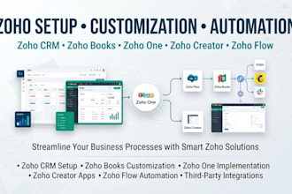 setup customise automate and integrate zoho CRM books one creator flow