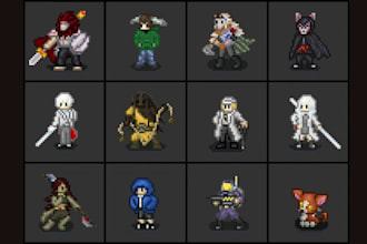 create pixel art vtt character tokens for tabletop roll20 and foundry rpg games