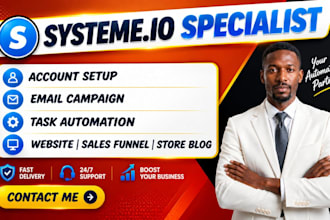 sales funnel on systeme io website landing page design email campaign, community