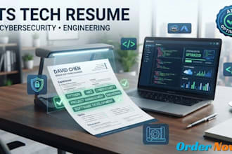 write an ats tech resume for IT, cybersecurity and engineering