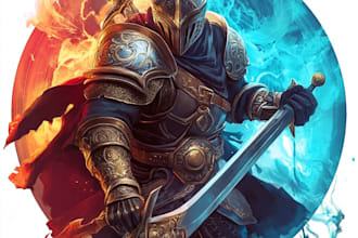 create logo designer anime, fantasy