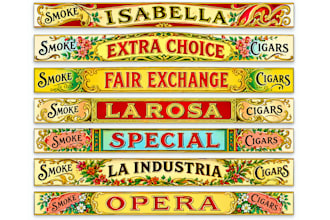 do vintage cigar band, cigar ring, cigar label cigar box logo design for your