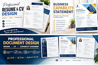 design professional resumes cvs and business capability statements
