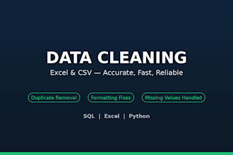 clean and organize your messy excel or csv data accurately