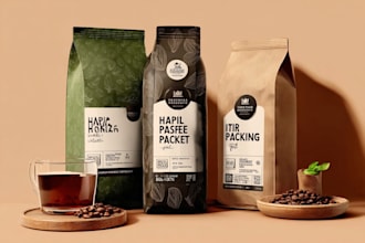 do coffee packaging, coffee bag, label design