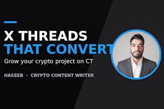 write engaging x threads for your crypto or nft project