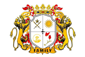 design coat of arms regal heraldic family crest logo