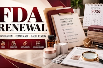 fda renewal registration for food cosmetics, supplements and medical device