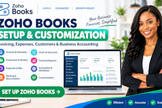 setup, customize zoho books, invoices, expenses, customers and business account