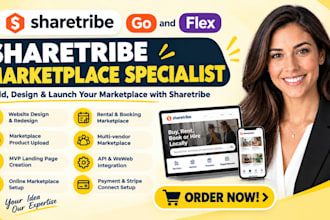 build and setup your sharetribe go or flex marketplace, sharetribe landing page