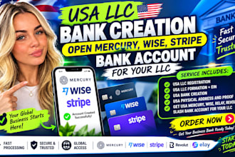 do USA bank creation open mercury wise stripe bank for llc USA proof of address