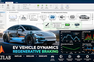 model vehicle dynamics, regenerative braking and ev systems in matlab simulink