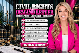 draft a powerful civil rights demand letter as a licensed US attorney now