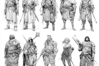 create personalized fantasy sketch illustrations for you