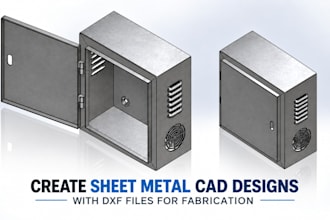 create sheet metal cad design with dxf files for fabrication