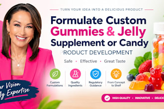be your gummy and jelly formulation chemist for supplements and candy products
