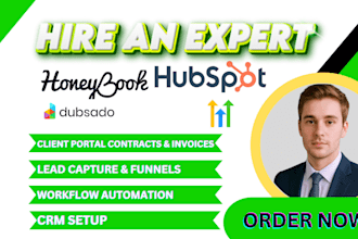 do honeybook workflow automation, dubsado, hubspot, gohighlevel