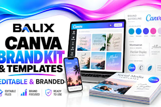 create a canva brand kit and social media templates