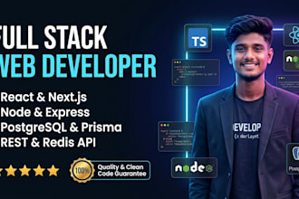 build modern full stack web application with react nextjs nodejs postgres