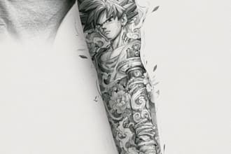 draw a custom minimalist or traditional tattoo illustration