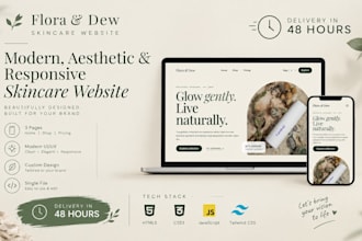 design an aesthetic skincare and beauty website