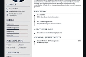 design professional CV and resume