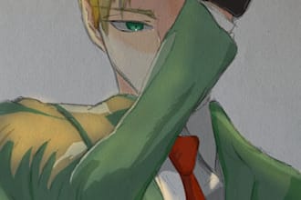 draw custom anime character art or oc illustration