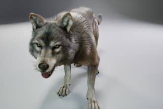 create realistic 3d animal creature dragon xgen fur blender maya rig animation