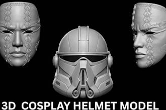 3d print and paint 3d mask star war cosplay helmet anime mask 3d cosplay helmet