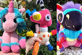make handmade soft custom plush toy stuffed animals plushie crochet kawaii plush