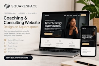 design a squarespace website for coaches and consultants