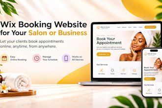 design a wix booking website for your salon or business