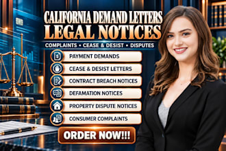 write california demand letters complaint legal notices cease and desist letter