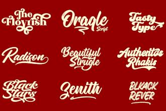 design handwriting, signature, scripted logo