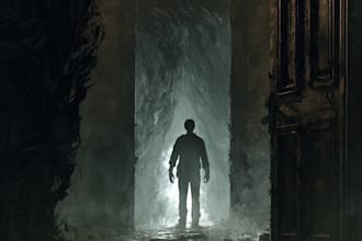 draw dark horror gloomy art for tcg card