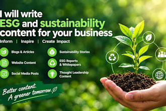 write esg and sustainability content for your business